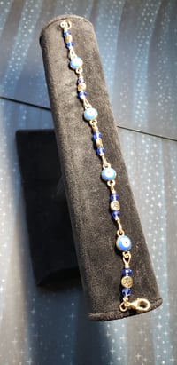 Image 1 of Evil Eye Bracelet Gold Tone