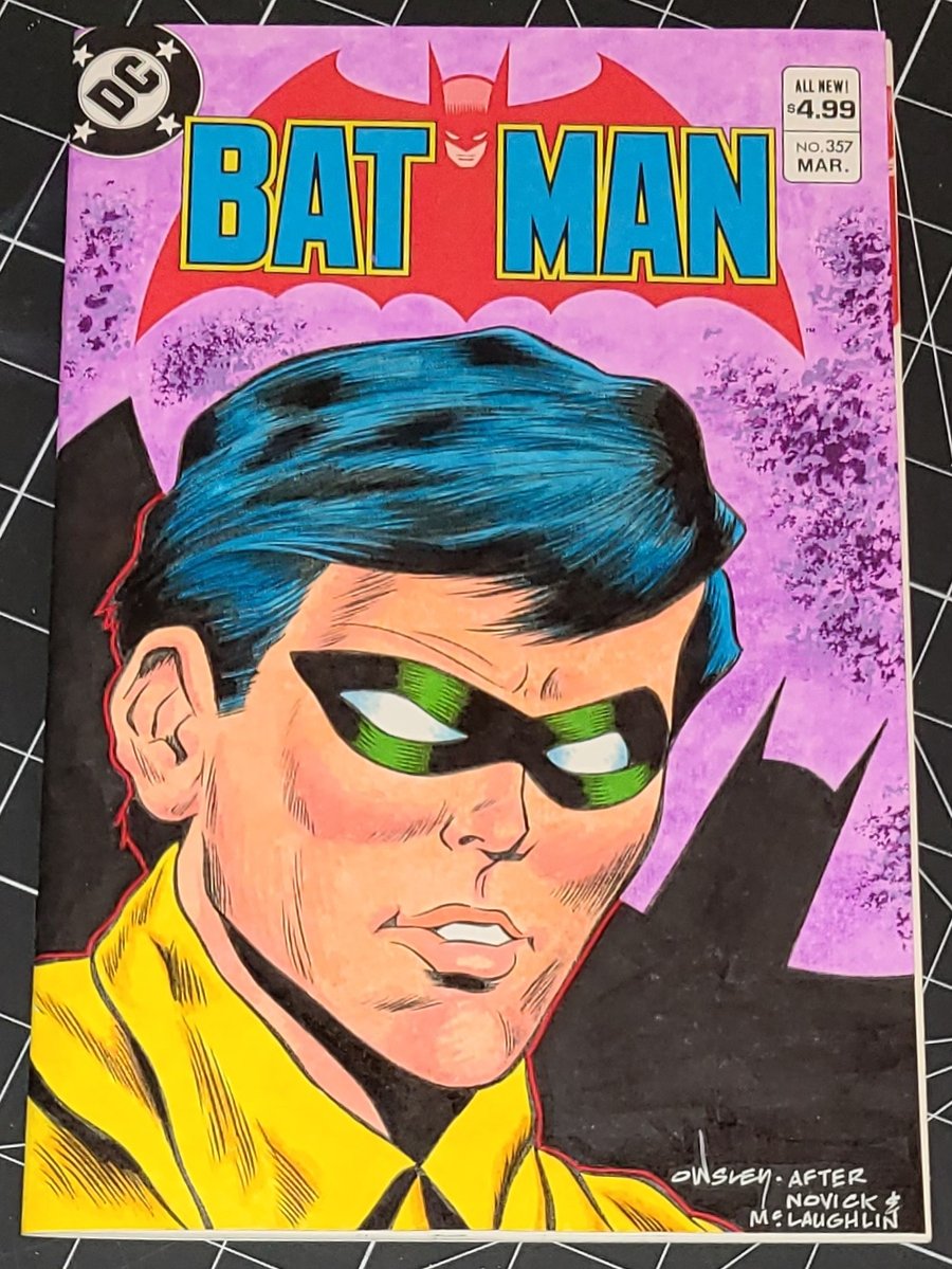 Image of ROBIN! BATMAN #357 ORIGINAL ART SKETCH COVER! AFTER NOVICK & McLAUGHLIN! 1st PRINTING ERROR EDITION!