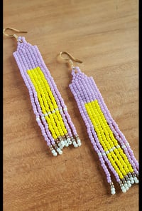 Image 2 of Chamlang -Fringed Beaded Earrings