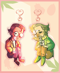 Image 1 of KimHarry Duo || Disco Elysium 3" Inch Acrylic Charms (PREORDER)