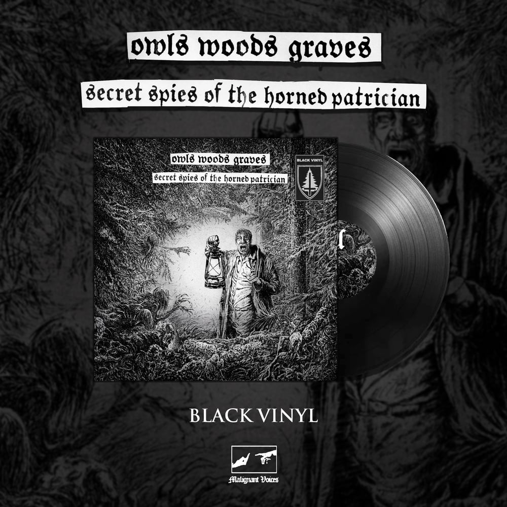 Image of OWLS WOODS GRAVES - Secret Spies of the Horned Patrician (BLACK VINYL)