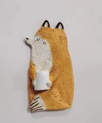 Image 3 of Sitting fox and vase