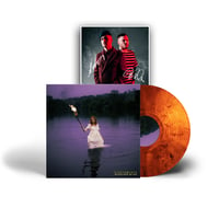 Image 1 of 12" LIMITED EDITION TRANSPARENT ORANGE & BLACK 'FIRE' GATEFOLD VINYL & SIGNED PHOTO CARD