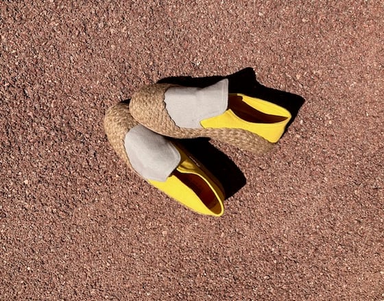 Image of Classic Espadrilles - Grey Yellow Bi-Color