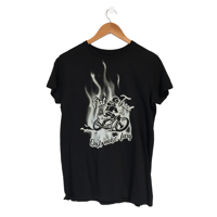 Image 1 of T-SHIRT UNISEXE /NOIR / FLAT TRACK