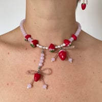 Image 1 of Strawberry Shake necklace 