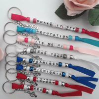 Image 2 of Personalised Taylor Swift Keyring, Taylor Swift inspired Keyring, Bag Charm, Taylor Zipper