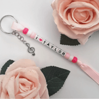 I love Taylor Keyring,Taylor Swift inspired Bag Charm, I love Taylor Zipper Charm 