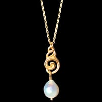 Image 1 of NUAGES BAROQUE Necklace Chain Petite with Pearl