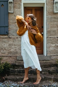 Image 16 of Algoma Cardigan of Mohair + Merino (shown in Stonewashed Denim)