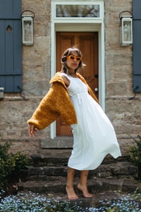 Image 15 of Algoma Cardigan of Mohair + Merino (shown in Stonewashed Denim)