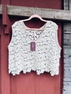 Ivory Cotton Lace Crop/XL