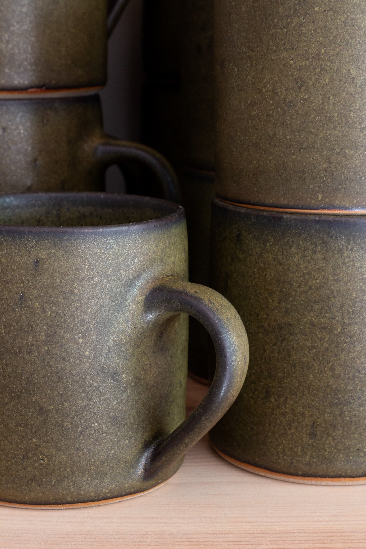 Image of petit mug / vert-noir