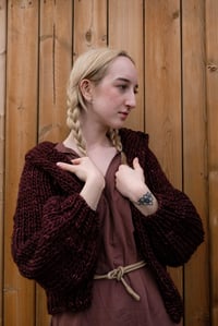 Image 3 of Nanaimo Cardigan (Limited Merino Wool shown in Belgium Chocolate)