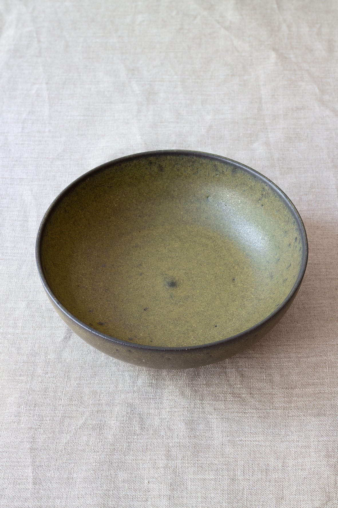 Image of petite assiette creuse / vert-noir