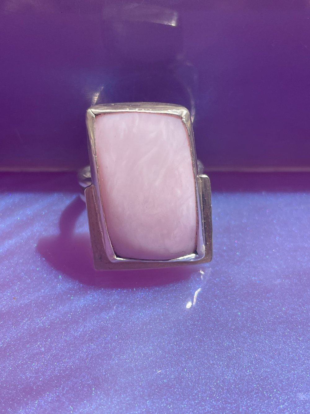 Image of Pink Opal Shield Ring