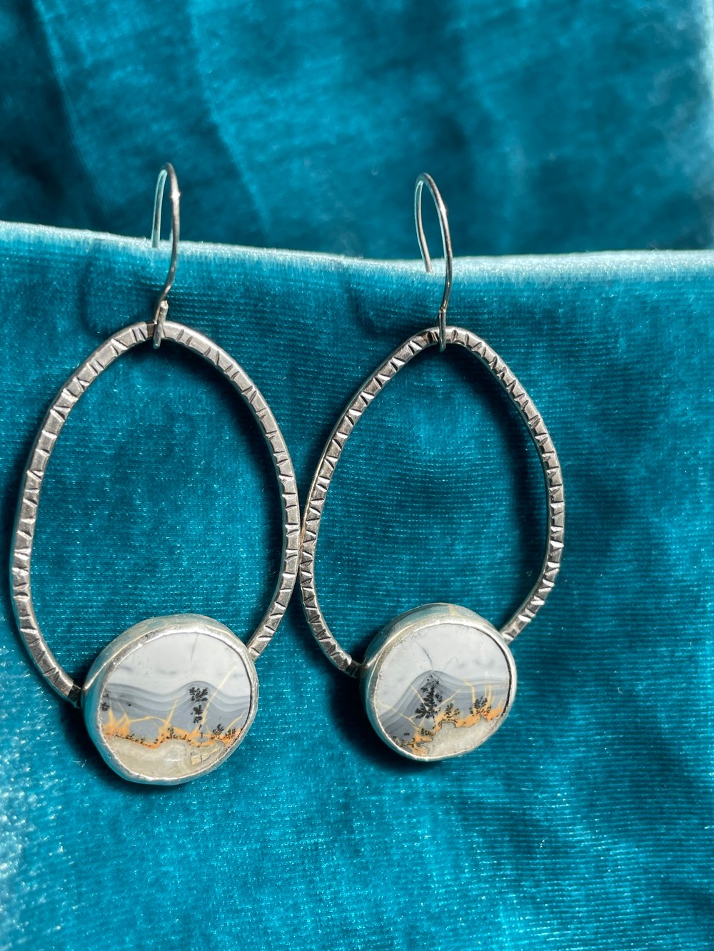 Image of Seattle Blues Collection: Raindrop Drop Earrings