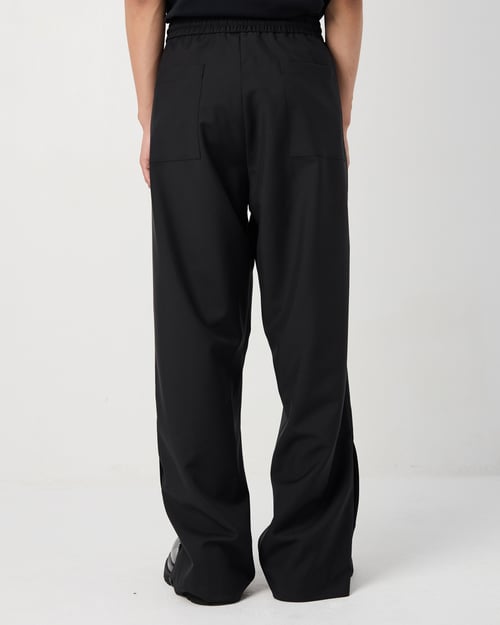 Image of Black Wool / Mohair Straight Pants