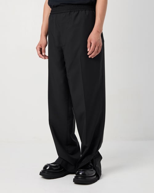 Image of Black Wool / Mohair Straight Pants