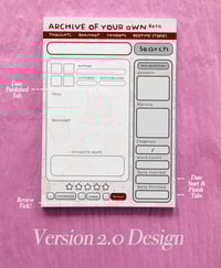 Image 2 of Archive of Your Own (Beta) Notepad