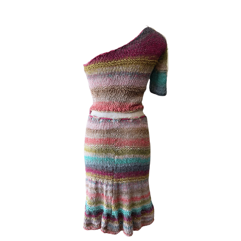 Image of HAND KNIT TOP + SKIRT SET