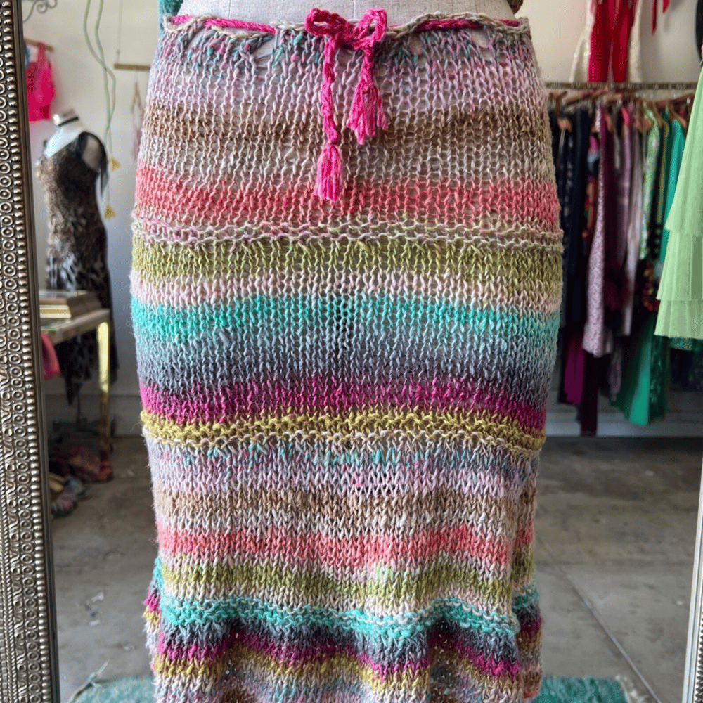Image of HAND KNIT TOP + SKIRT SET