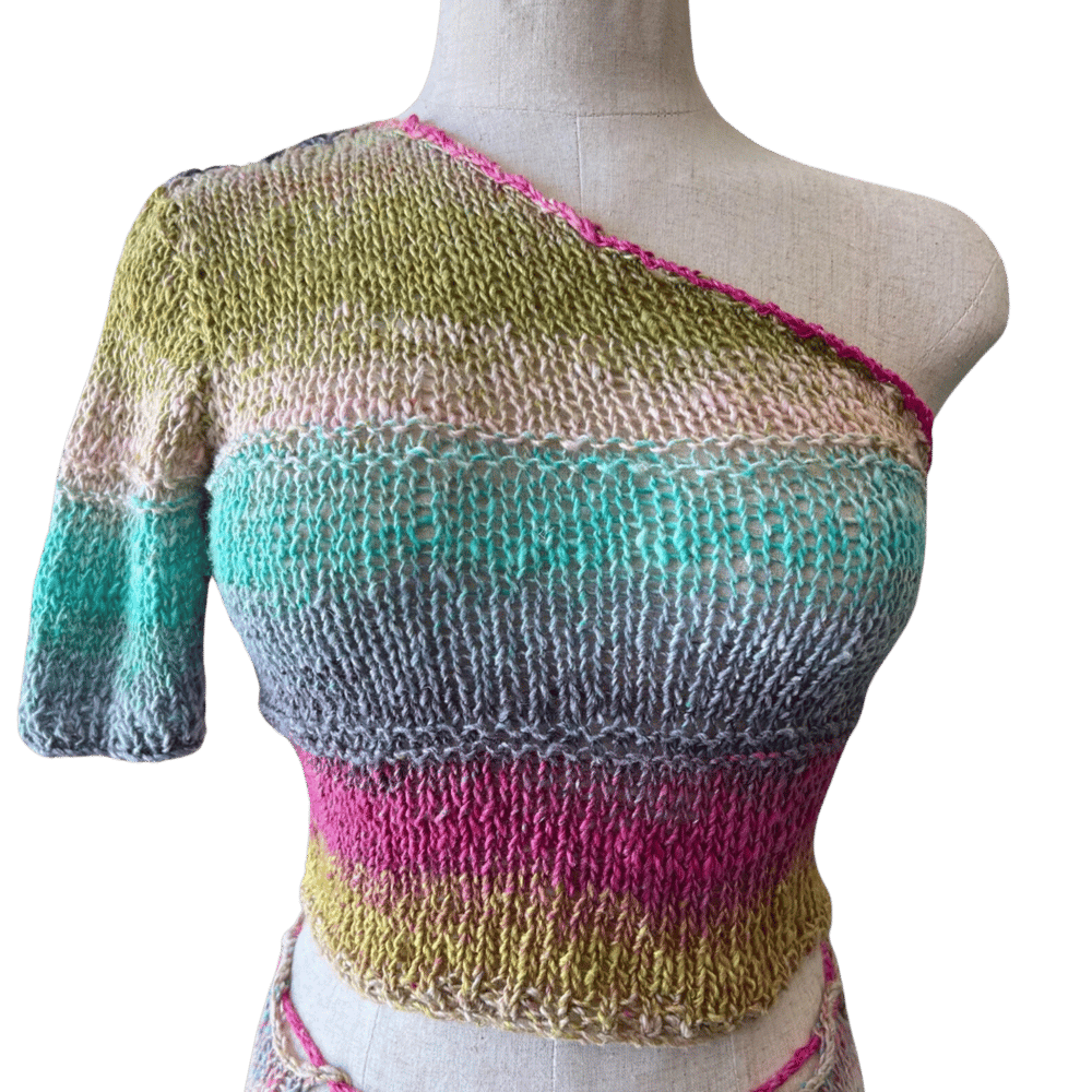 Image of HAND KNIT TOP + SKIRT SET