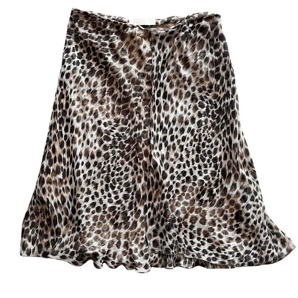 Image of VALENTINO LEOPARD PRINT SKIRT