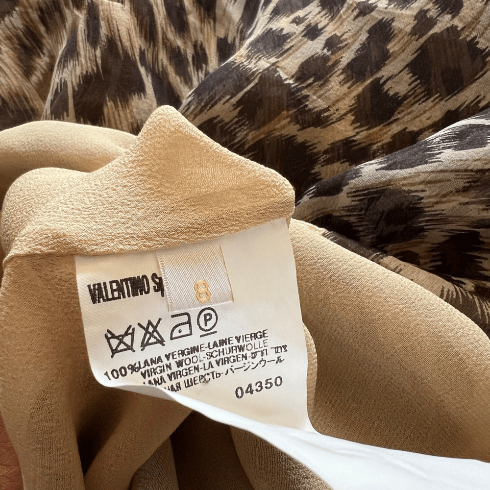 Image of VALENTINO LEOPARD PRINT SKIRT