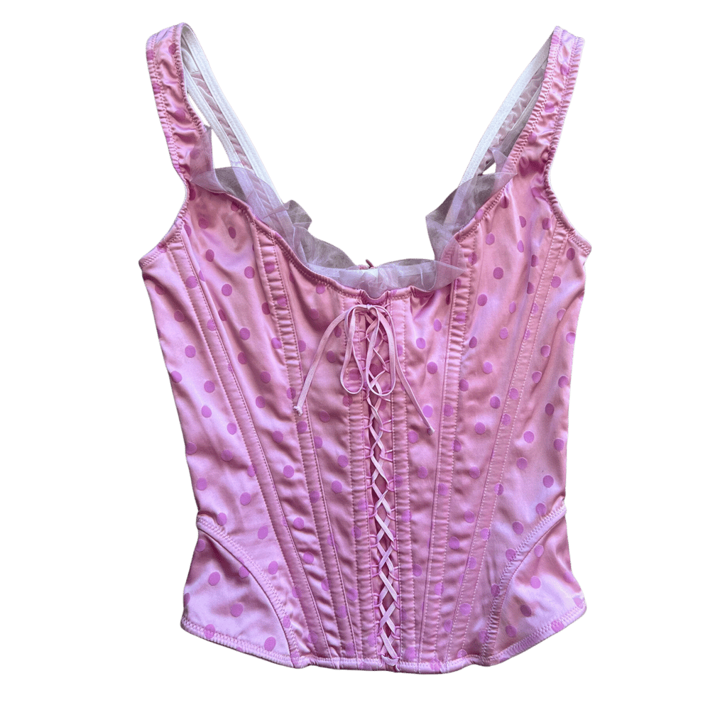 Image of PINK POLKA DOT CORSET