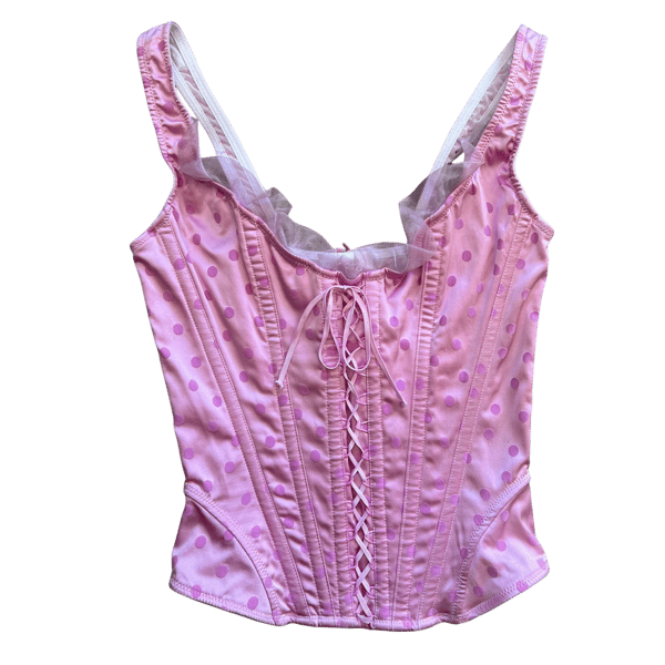 Image of PINK POLKA DOT CORSET