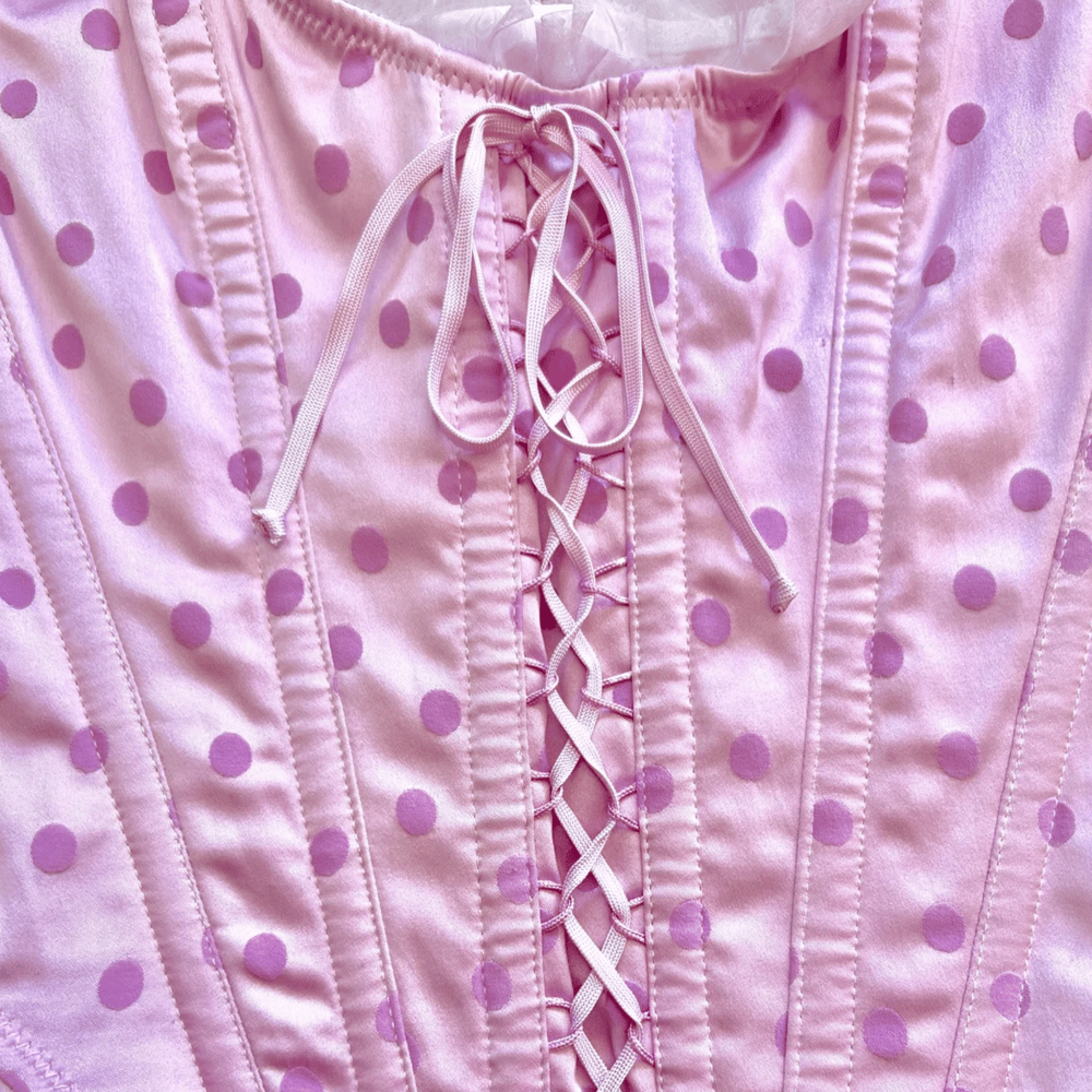 Image of PINK POLKA DOT CORSET