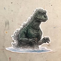 Image 1 of KING of MONSTERS Emerging from Water STICKER