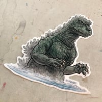 Image 5 of KING of MONSTERS Emerging from Water STICKER