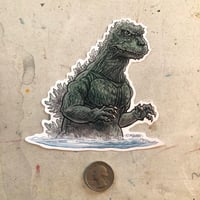 Image 2 of KING of MONSTERS Emerging from Water STICKER