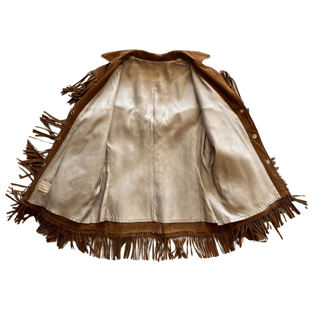 Image of 1970s BEADED FRINGE SUEDE JACKET