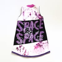 Image 4 of purple space tiedye 5/6 five 5 5th fifth bday party birthday courtneycourtney upcycled tank dress