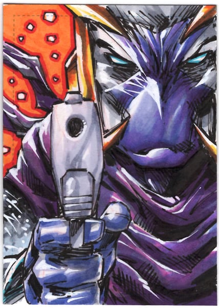 Image of RAGETALITY ON TARGET Original Sketch Card 2.5" x 3.5"