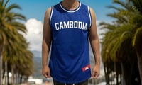 Image 1 of Cambodia Basketball Jersey Royal Blue 