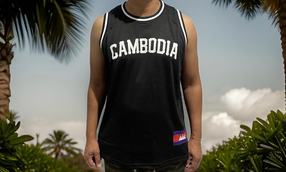 Image of Cambodia Basketball Jersey Black 