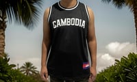 Image 1 of Cambodia Basketball Jersey Black 