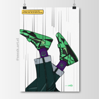 Image 1 of Sneaker Poster Jumpman Jack x Travis Scott Celtics Green / Black