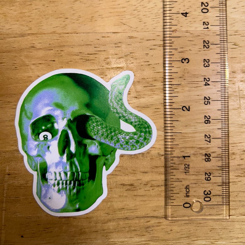 Image of 90s Glow Skull Sticker