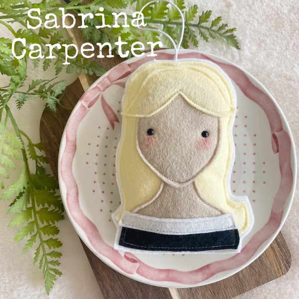 Image of Sabrina Carpenter felt decoration