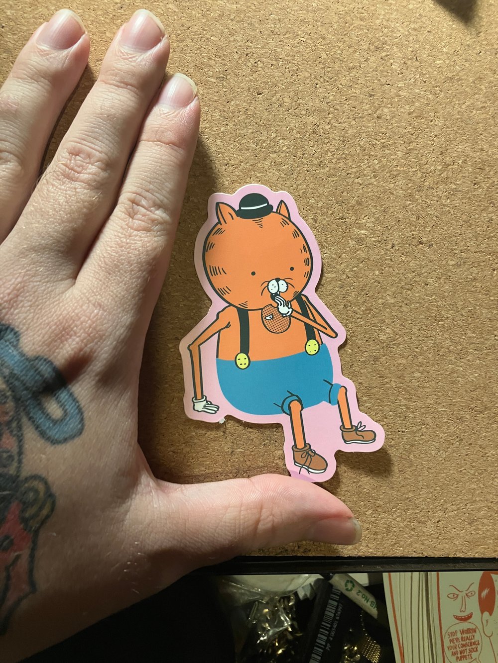 Image of sad tiger sticker