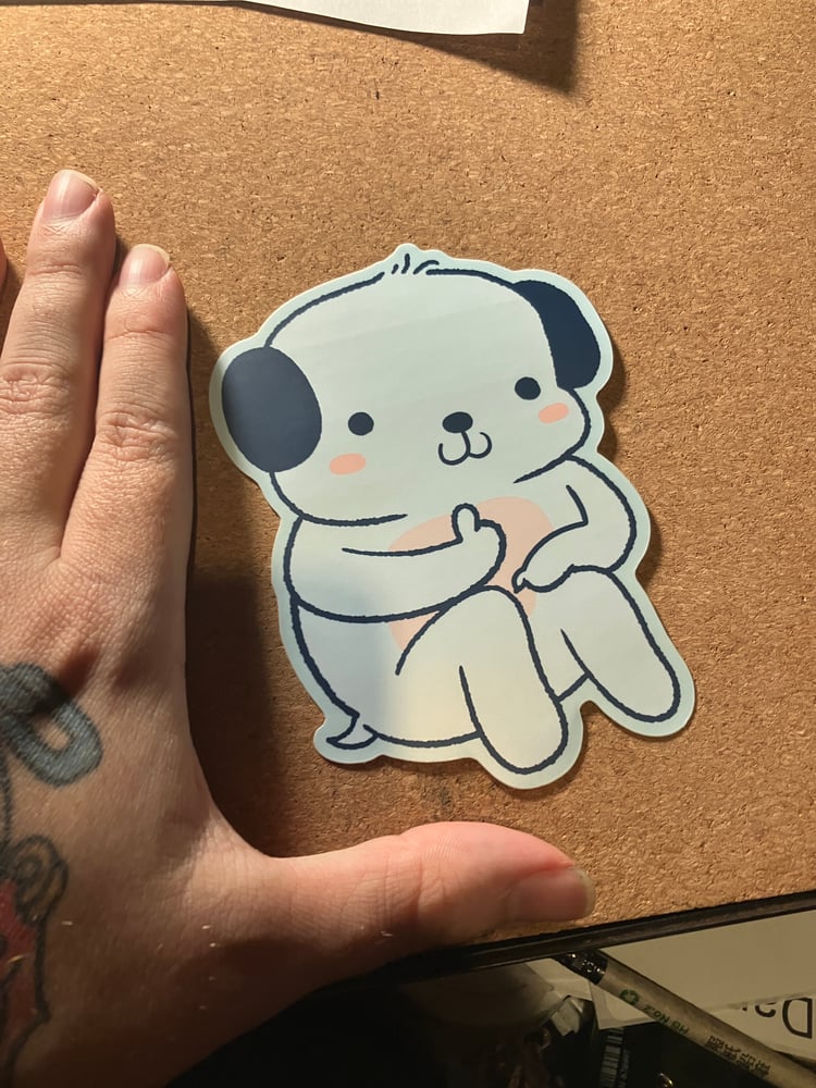 Image of friendly dog sticker