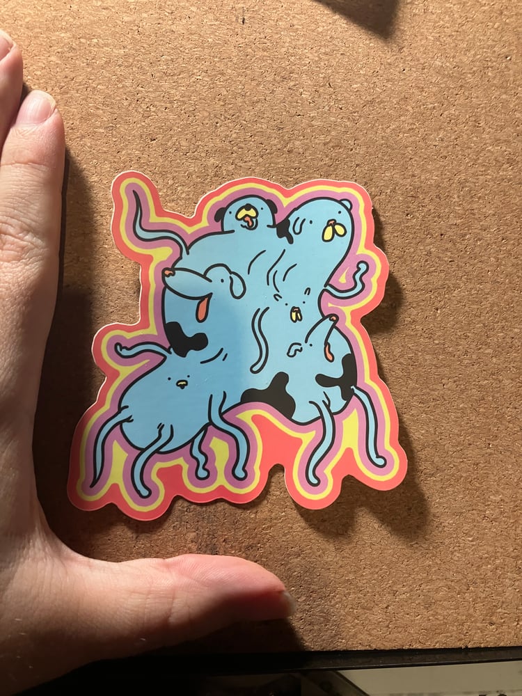 Image of dog pile sticker