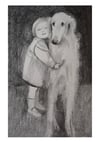 Borzoi and boy 2 ~ Giclee prints