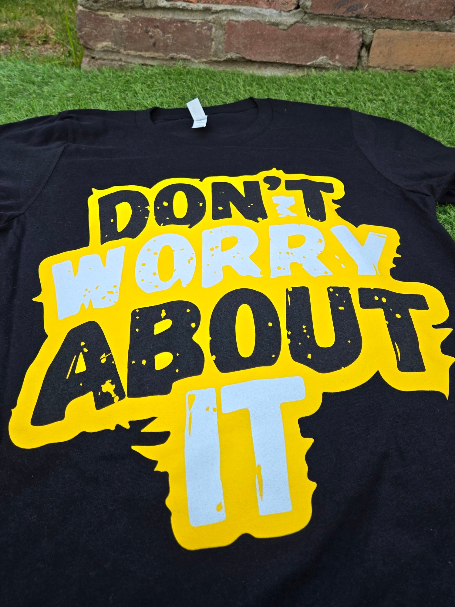 Image of DON'T WORRY ABOUT IT-YEL/BLK