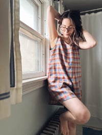 Image 1 of Florida Linen Romper/ Sm-Med